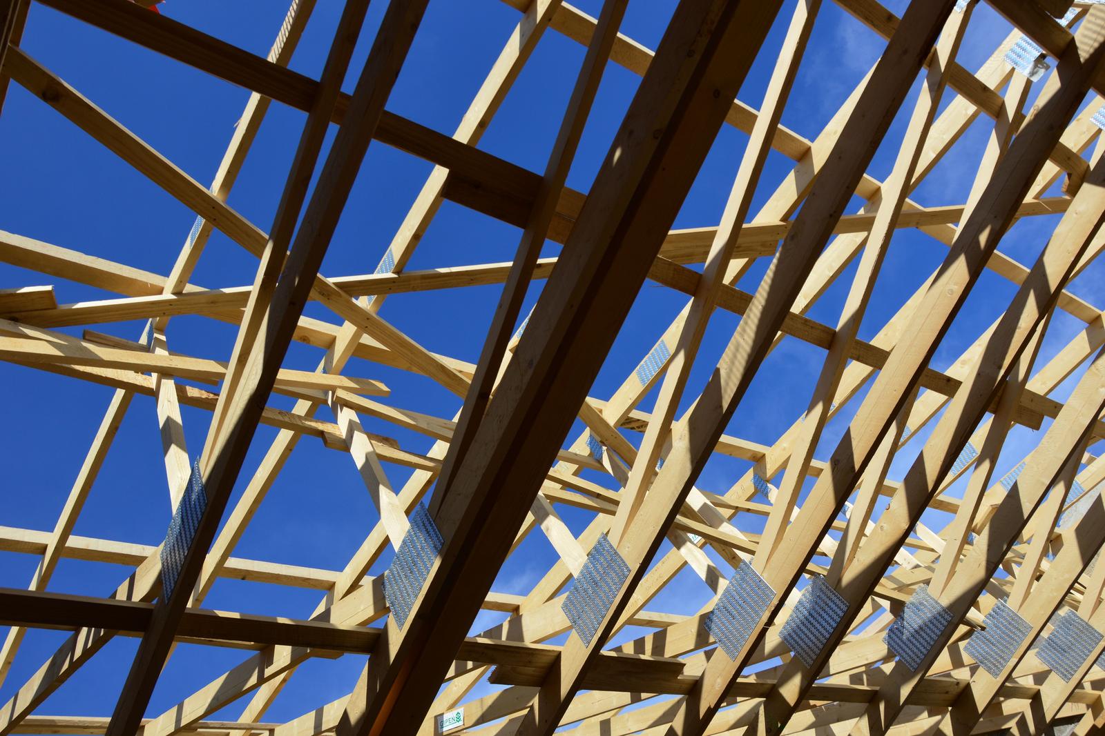 Structure de charpente en bois